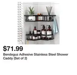 Wayfair Bendeguz Adhesive Stainless Steel Shower Caddy (Set of 2) offer