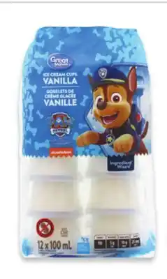 Walmart Great Value PAW Patrol Ice Cream Cups offer