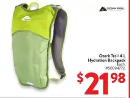 Walmart Ozark Trail 4 L Hydration Backpack offer