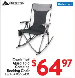 Walmart Ozark Trail Quad Fold Camping Rocking Chair offer