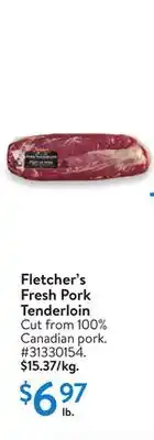 Walmart Fletcher's Fresh Pork Tenderloin offer