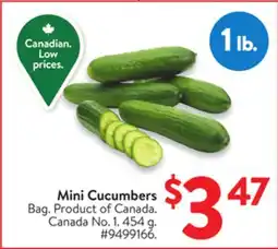 Walmart Mini Cucumbers offer