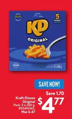 Walmart Kraft Dinner Original offer