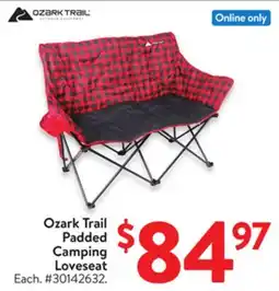 Walmart Ozark Trail Padded Camping Loveseat offer