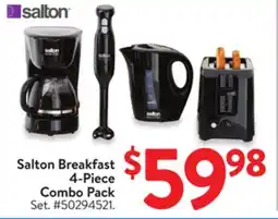 Walmart Salton Breakfast 4-Piece Combo Pack offer