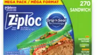 Walmart Ziploc Sandwich Bags Mega Pack offer