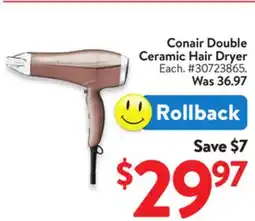 Walmart Conair Double Ceramic Hair Dryer offer