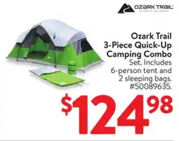 Walmart Ozark Trail 3-Piece Quick-Up Camping Combo offer