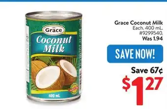 Walmart Grace Coconut Milk offer