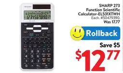 Walmart SHARP 273 Function Scientific Calculator-EL531XTWH offer