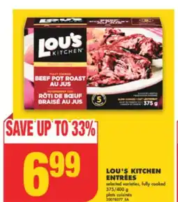 No Frills LOU'S KITCHEN ENTRÉES, 375/400 g offer