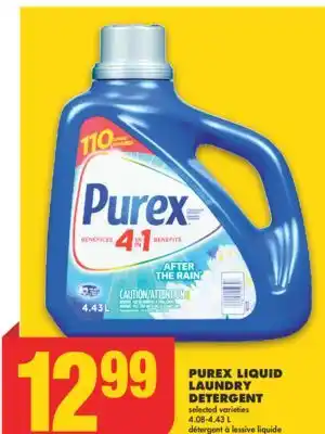 No Frills PUREX LIQUID LAUNDRY DETERGENT, 4.08-4.43 L offer