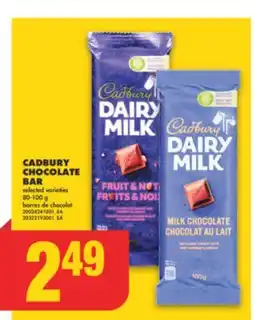 No Frills CADBURY CHOCOLATE BAR, 80-100 g offer