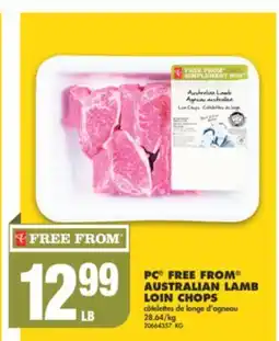No Frills PC FREE FROM AUSTRALIAN LAMB LOIN CHOPS offer