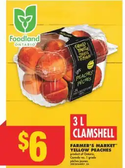 No Frills FARMER'S MARKET YELLOW PEACHES offer
