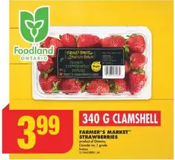 No Frills FARMER'S MARKET STRAWBERRIES, 340 G CLAMSHELL offer