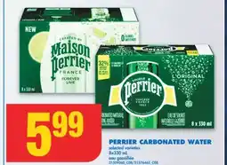 No Frills PERRIER CARBONATED WATER, 8x330 mL offer