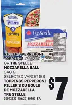 Independent Grocer PILLER'S PEPPERONI TOPPINGS, 175-250 G OR TRE STELLE MOZZARELLA BALL, 340 G offer