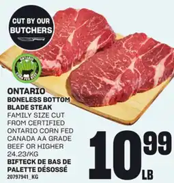 Independent Grocer BONELESS BOTTOM BLADE STEAK offer