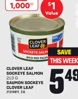 Independent Grocer CLOVER LEAF SAUMON SOCKEYE, 213 G offer