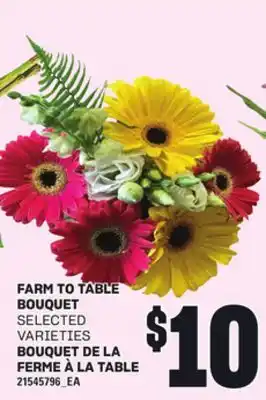 Independent Grocer FARM TO TABLE BOUQUET offer