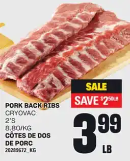 Independent Grocer PORK BACK RIBS, 2'S offer