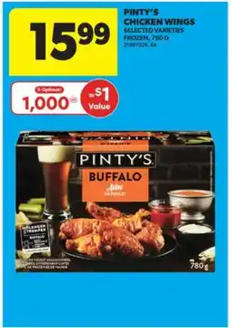Real Canadian Superstore PINTY'S CHICKEN WINGS, 780 G offer