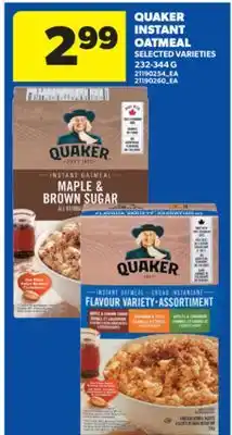 Real Canadian Superstore QUAKER INSTANT OATMEAL, 232-344 G offer