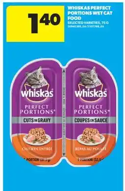 Real Canadian Superstore WHISKAS PERFECT PORTIONS WET CAT FOOD, , 75 G offer