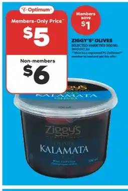 Real Canadian Superstore ZIGGY'S OLIVES, 500 ML offer