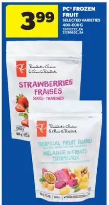 Real Canadian Superstore PC FROZEN FRUIT, 400-600 G offer