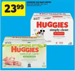 Real Canadian Superstore HUGGIES 16X BABY WIPES, 960-1152'S offer