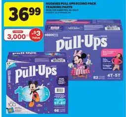 Real Canadian Superstore HUGGIES PULL UPS ECONO PACK TRAINING PANTS, 66-104'S offer