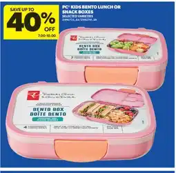 Real Canadian Superstore PC KIDS BENTO LUNCH OR SNACK BOXES offer