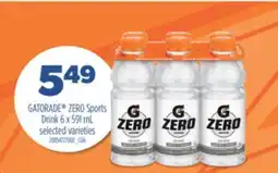 Real Canadian Superstore GATORADE ZERO SPORTS DRINK, 6 X 591 ML offer