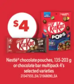 Real Canadian Superstore NESTLÉ CHOCOLATE POUCHES, 135-203 G OR CHOCOLATE BAR MULTIPACK, 4' S offer