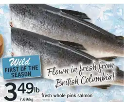 Fortinos fresh whole pink salmon offer