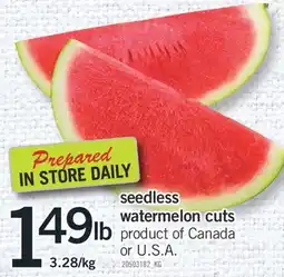 Fortinos SEEDLESS WATERMELON CUTS offer