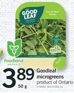 Fortinos Goodleaf microgreens offer
