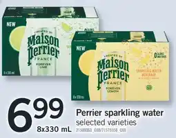 Fortinos Perrier sparkling water, 8x330 mL offer
