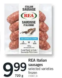 Fortinos REA ITALIAN SAUSAGES, 720 G offer