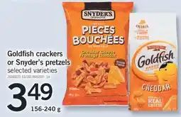 Fortinos GOLDFISH CRACKERS OR SNYDER'S PRETZELS, 156-240 G offer
