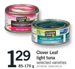 Fortinos Clover Leaf light tuna 85-170 g offer