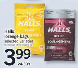 Fortinos Halls lozenge bags offer