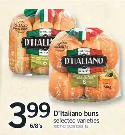 Fortinos D'Italiano buns offer