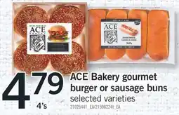 Fortinos ACE Bakery gourmet burger or sausage buns offer