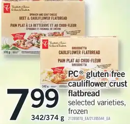 Fortinos PC gluten free cauliflower crust flatbread offer