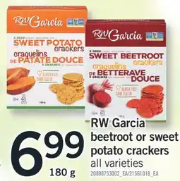 Fortinos RW GARCIA BEETROOT OR SWEET POTATO CRACKERS offer