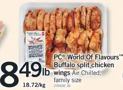 Fortinos PC World Of Flavours Buffalo split chicken wings offer