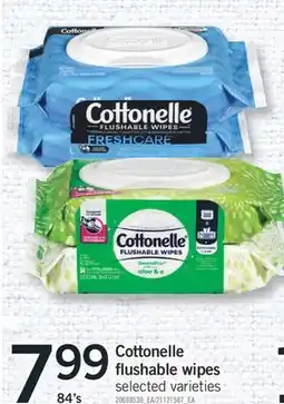 Fortinos Cottonelle flushable wipes, 84'S offer